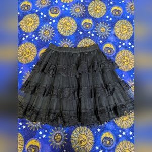Black mini petticoat skirt